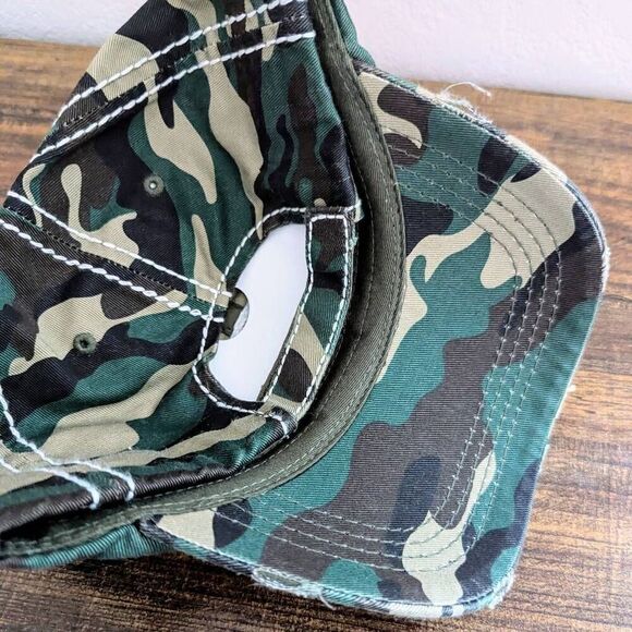 Ladies Camo Howdy Baseball Hat - Picture 3 of 3